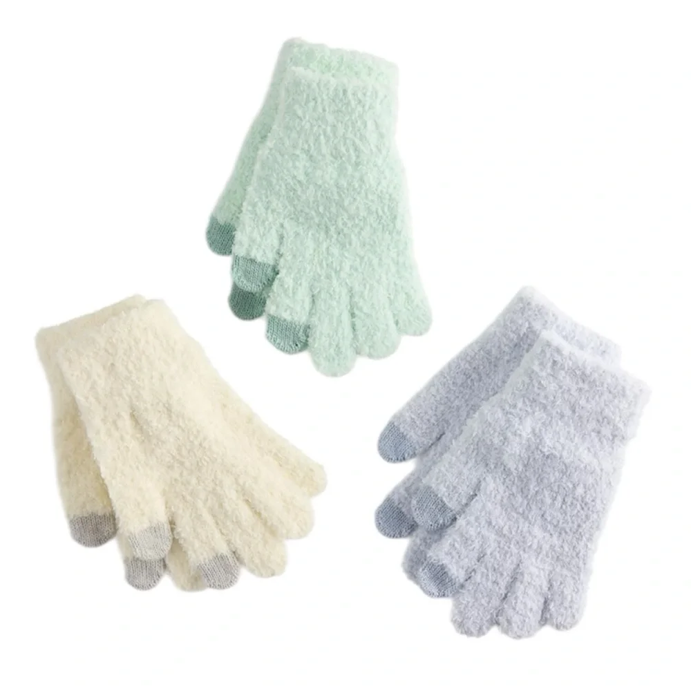 Girls madden girl Fluffy Tech Touch Gloves 3-Pc. Set